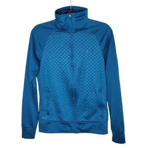 Nike Woman Dry Fit Sports Full Zip Long sleeves Jacket Sapphire Size Medium